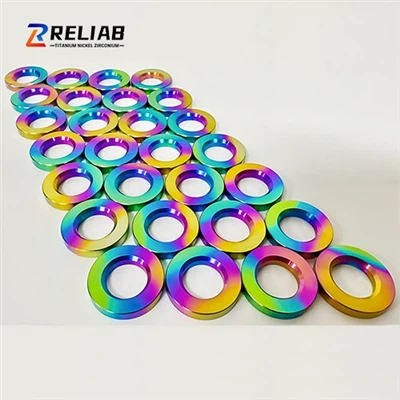 Anodized titanium plain washers Anodized titanium plain washers